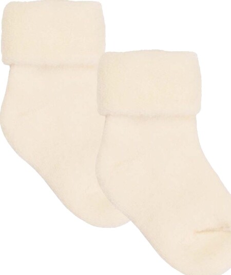 Joha terrysokker i ull til baby, Offwhite (23/26) 23/26
