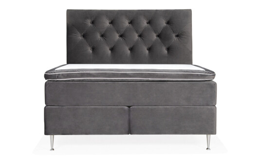 Soffadirekt VÄRMDÖ Premium Sengepakke 160 Velvet Dark Grey