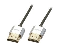 Lindy CROMO Slim High Speed HDMI Cable with Ethernet - HDMI-kabel med Ethernet - HDMI hann til HDMI hann - 2 m - skjermet tvunnet parkabel (STP) Lindy CROMO Slim High Speed HDMI Cable with Ethernet - HDMI-kabel med Ethernet - HDMI hann til HDMI hann - 2 m - skjermet tvunnet parkabel (STP)