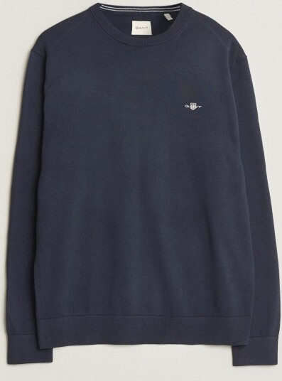 Gant Classic Cotton Crew Neck Evening Blue