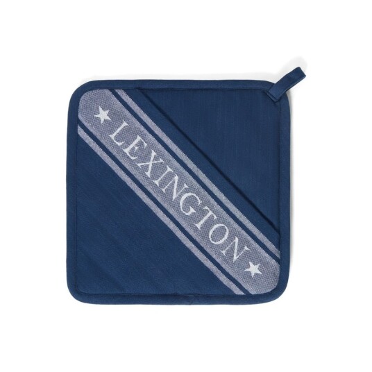 Lexington Icons Organic Cotton Jacquard Star Gryteklut Hvit / Dress Blue Lexington Icons Organic Cotton Jacquard Star Gryteklut Hvit / Dress Blue