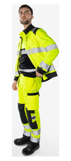 Fristads 2641 GPLU Arbeidsbukse varselgul/svart C50