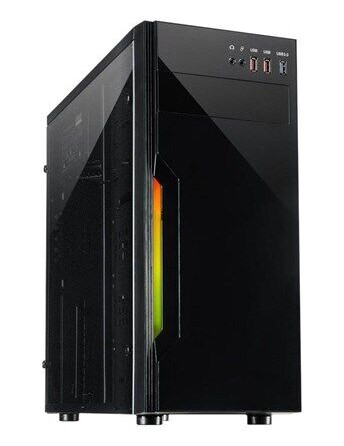 Inter-Tech B-42 Midi Tower Kabinett med RGB belysning - Svart