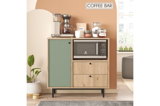 Donae Kommode 88 cm Eik/Grønn