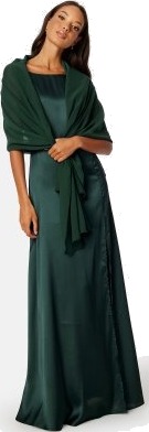 Bubbleroom Occasion Chiffon Shawl Dark green One size Bubbleroom Occasion Chiffon Shawl Dark green One size