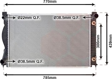 VAN WEZEL 03002236 Radiator motorkjøling