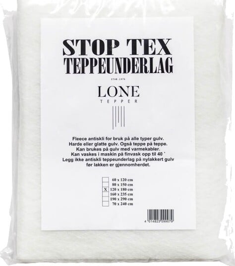Lone Tepper Stop Tex filt teppeunderlag 120x180 cm