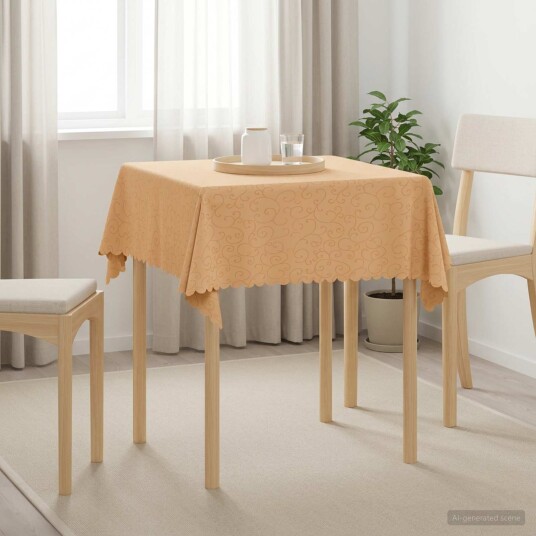 vidaXL Bordduk Torget Beige 110 x 110 cm