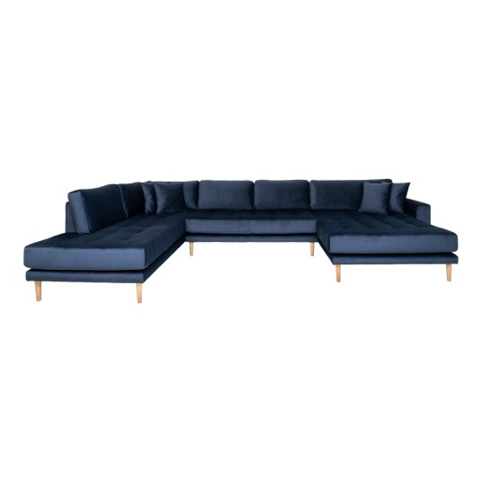 House Nordic Lido U-sofa m, Åpen ende Høyrevendt - Mørkeblå