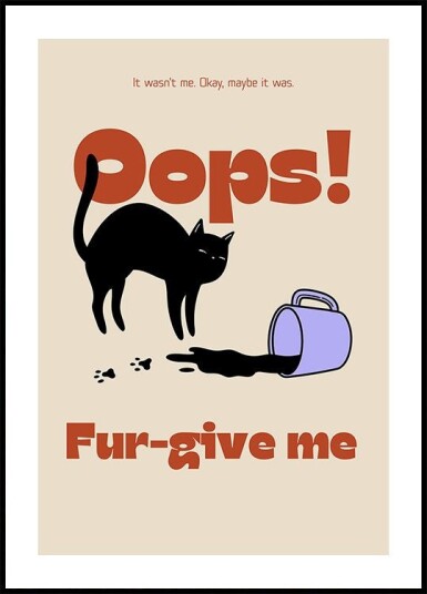 Fur give me Poster Plakat / 100x150cm