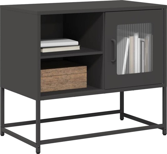 TV benk svart 68x39x60,5 cm stål