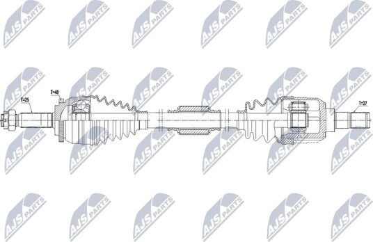 NTY NPW-HY-632 Drivaksel