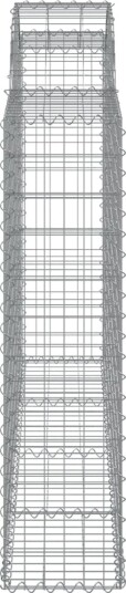 vidaXL Gabionkurver buede 25 stk 200x30x120/140 cm galvanisert jern