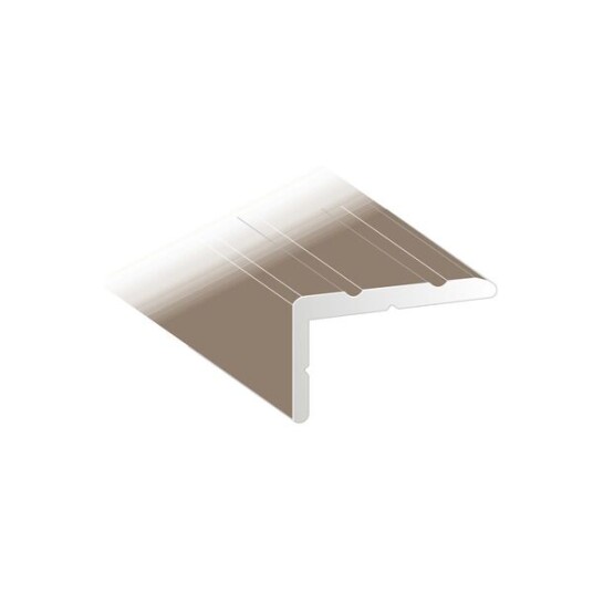 Lundbergs Trappenese Trinnbeskytter Aluminium H: 15mm B: 25mm L: 2000mm Nr 47 Bronse