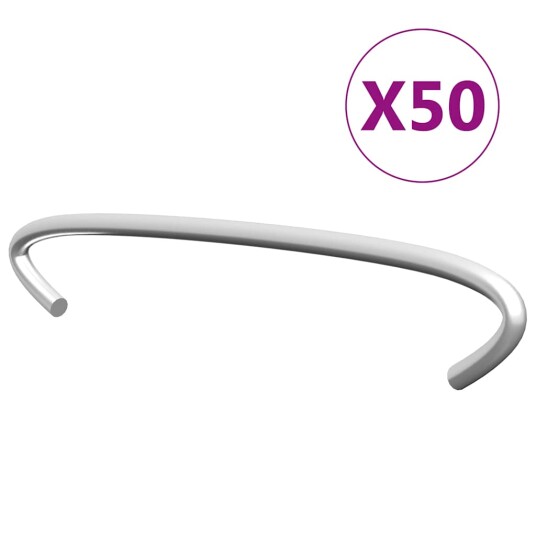  Kroker til gabion 50 stk galvanisert stål 10 cm 145615