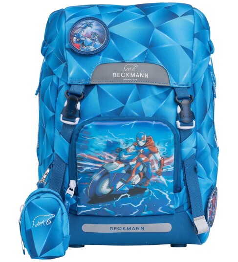 Beckmann Classic Blue Lightning 22L Ryggsekk med Refleksdetaljer Beckmann Classic Blue Lightning 22L Ryggsekk med Refleksdetaljer