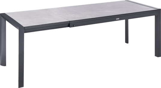 Uttrekkbart spisebord utendørs Binasco 90x160/220 cm Grå/Svart