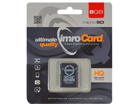 Karta Imro Microsdhc 8 Gb Class 4 Uhs-I/U1 (Kom000464) Karta Imro Microsdhc 8 Gb Class 4 Uhs-I/U1 (Kom000464)