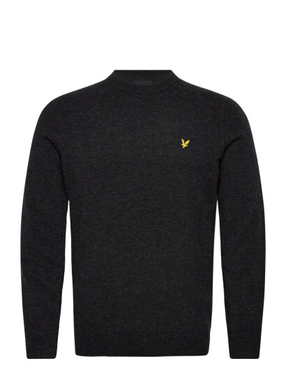 Lyle & Scott Lambswool Blend Crew Neck Jumper - Grey - M