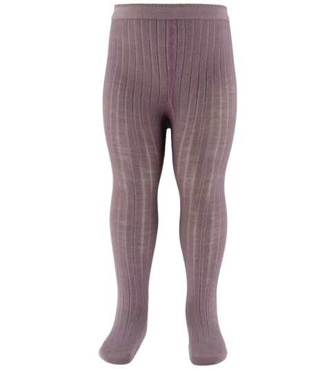 MP Strømpebukser Ull Rib Dark Purple Dove MP 150 Strømpebukser Lilla