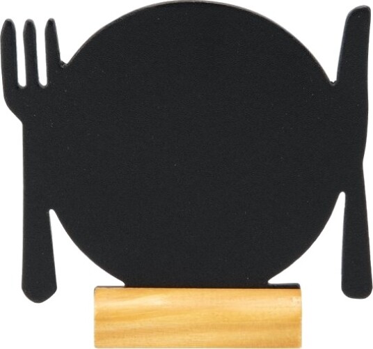 Securit® Silhuet Plate Bordskilt I Sort
