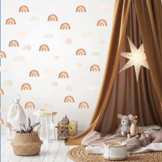 Pastelowelove Veggklistremerke Regnbuen Mini / Wallsticker Mini Rainbows Beige Pastelowelove Veggklistremerke Regnbuen Mini / Wallsticker Mini Rainbows Beige