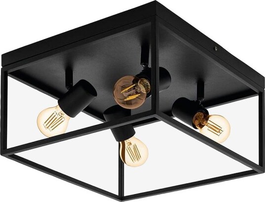 EGLO Taklampe Silentina With 4 Lamps Svart Taklamper