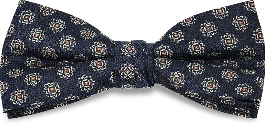 Lindbergh Bow Tie With Pattern Navy ONE SIZE