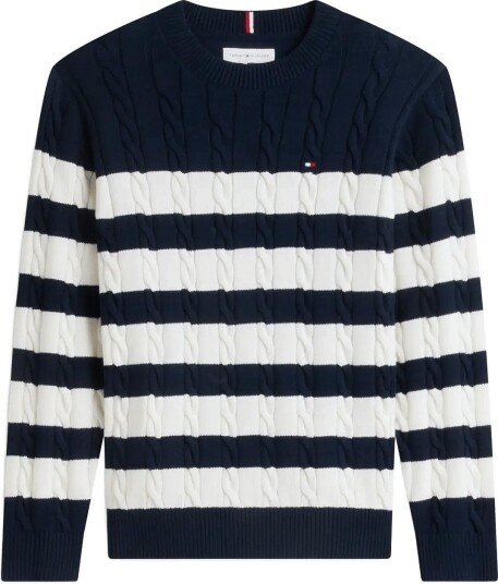 Tommy Hilfiger Cotton Cable Sweater Navy 152