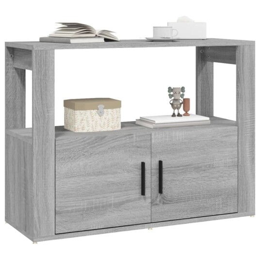 vidaXL Skjenk grå sonoma 80x30x60 cm konstruert tre vidaXL Skjenk grå sonoma 80x30x60 cm konstruert tre