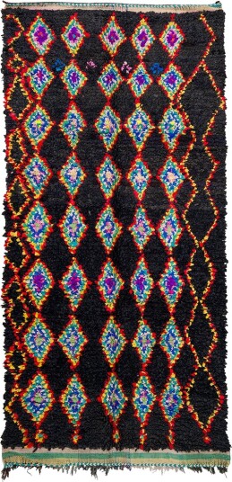 Marokkansk Boucherouite teppe 130 x 270 cm Størrelse: 130 x 270 cm Marokkansk Boucherouite teppe 130 x 270 cm Størrelse: 130 x 270 cm