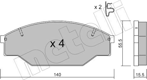 METELLI 22 0227 0 Bremseklosser