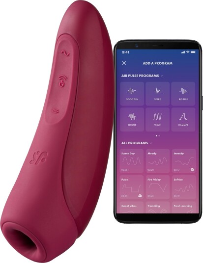 Satisfyer Curvy 1+ App-Styrt Klitorisstimulator - Bordeaux Satisfyer Curvy 1+ App-Styrt Klitorisstimulator - Bordeaux