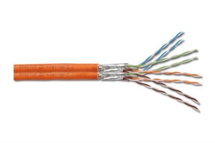 Digitus Professional Cat 7 Twisted Pair Installation Cable - Samlet Kabel - 100 M - Sftp - Cat 7 - Halogenfri Solid - Oransje Ral 2000