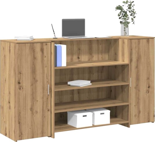 Resepsjonspult artisan eik 180x50x103,5 cm konstruert tre