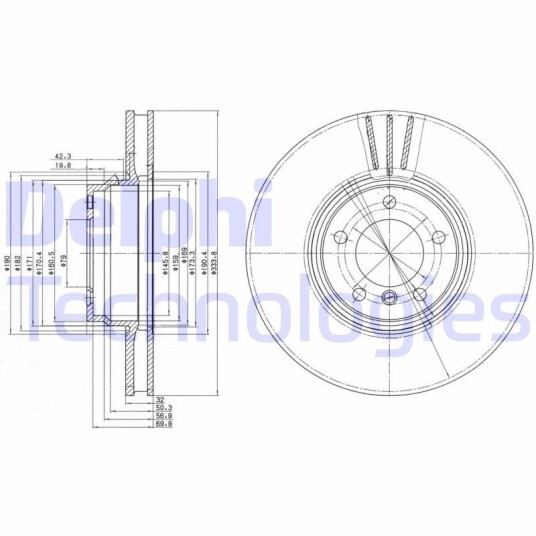Bremseskive DELPHI BG9212