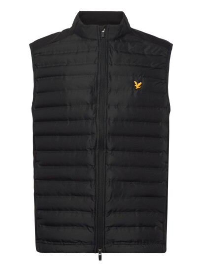 Lyle & Scott Hybrid Quilted Full Zip Golf Gilet Black M