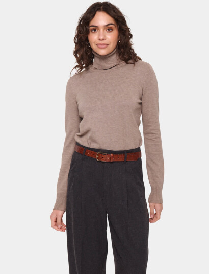 Saint Tropez J2046, Milasz Rollneck Pullover - Brown - XL