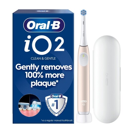 Oral-B iO2 Elektrisk Tannbørste Sensitive med Trykksensor Rosa