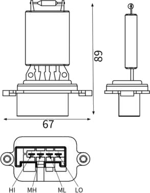 Motstand, kupévifte MAHLE ABR 88 000S