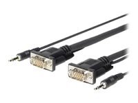 VivoLink Pro - VGA / lyd-kabel - HD-15 (VGA), minijakk (hann) til HD-15 (VGA), minijakk (hann) - 1.8 m - tommelskruer