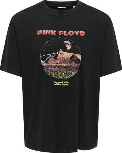 ONLY & SONS Onspink Floyd Life Rlx Ss Washed Lic Tee BLACK M
