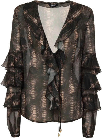 Roberto Cavalli Dame Bluser & Skjorter Brun XS, Roberto Cavalli Dame Bluser & Skjorter Brun XS,
