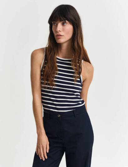 GANT Striped Tank Top - Navy - XL/XXL