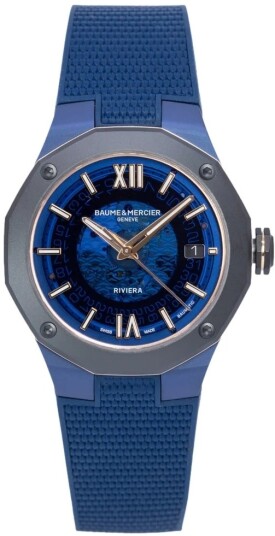 Baume & Mercier Herreklokke M0A10769 Blå/Gummi Ø42 mm