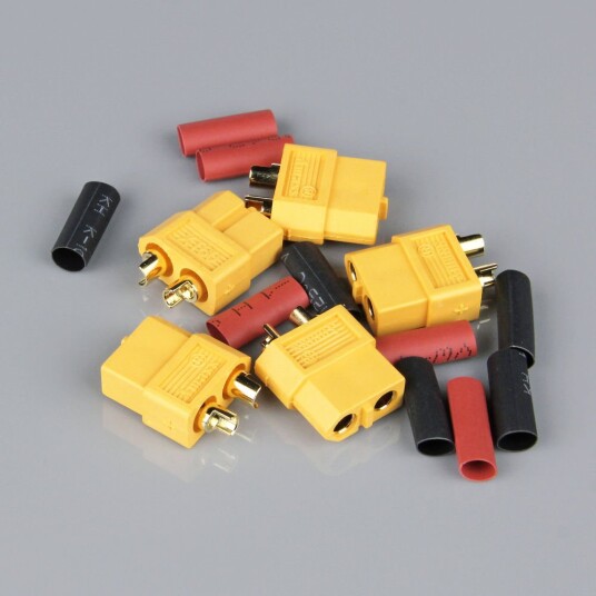 Radient 010032 XT60 FEMALE WITH CAP END BATTERY END 5PCS