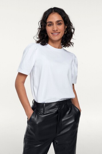 Twist & Tango - Topp Isa Puff Sleeve Tee - Hvit Twist & Tango - Topp Isa Puff Sleeve Tee - Hvit