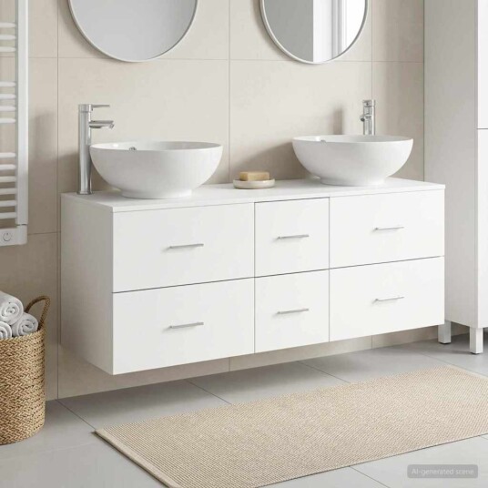 vidaXL Baderomsinnredningssett 3 stk. Hvit 49,5 x 44,5 x 65 cm vidaXL Baderomsinnredningssett 3 stk. Hvit 49,5 x 44,5 x 65 cm