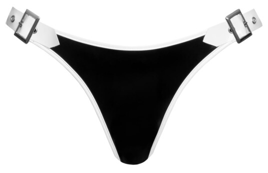 Svart og hvit string med justerbare spenner Svart og hvit string med justerbare spenner