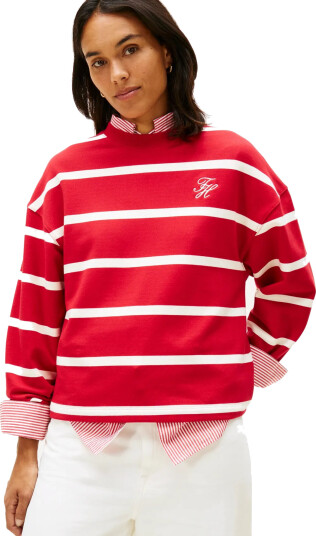 Tommy Hilfiger Th Script Mdrn Terry Swtshrt   Red   M